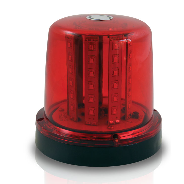 Giroled sinalizador visual LED na cor vermelha